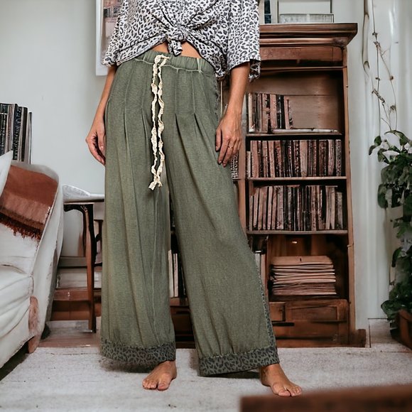 POL Pants - 68992 POL Pleated Wide Leg Pants